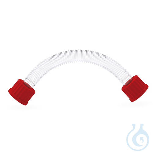 BOLA Flanged Corrugated Tubing, GL 14 L 500 mm NW 4,5 Tubing of PFA, 2 PBTP thre