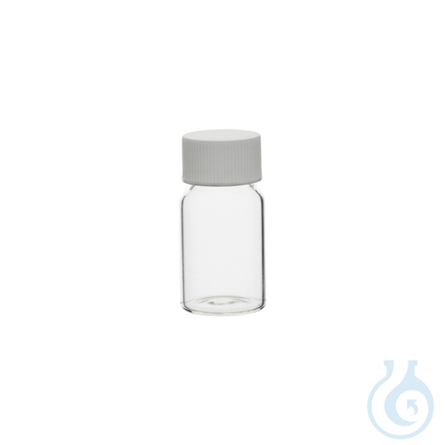 Clear glass sample vial with white screw cap and EPE joint, 4 ml, 306 pcs