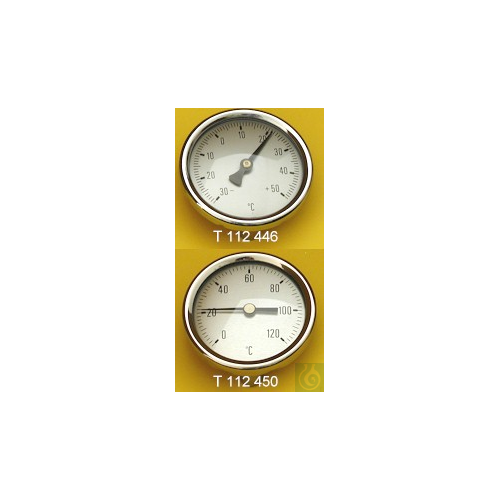 Adhesive thermometer with magnets, with 3 magnets, 0+400:10°C, case diameter