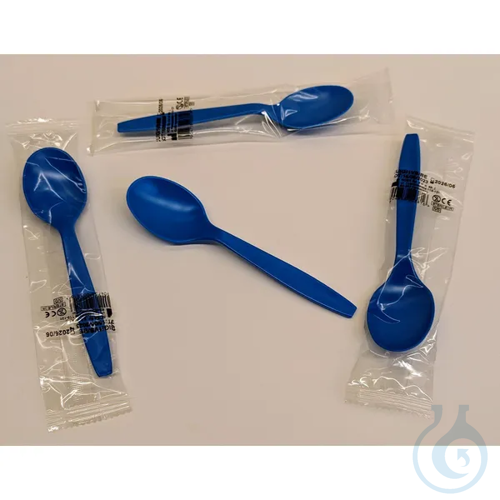 Sample spoon 8 ml, sterile single packed, color blue, 1000 pc/PAK Sample spoons