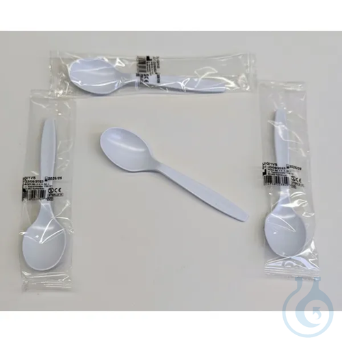 Sample spoon 8 ml, sterile single packed, color white, 1000 pc/PAK Sample spoons