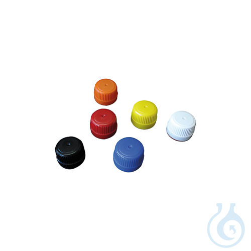 Schroefdop PP28 met veiligheidszegel, rood, 20 stuks