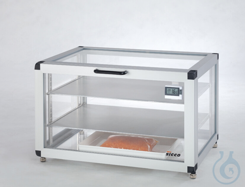 SICCO Star-Vitrum-Desiccator Horizontal, B 525 mm x H 340 mm x T 375 mm Borosili