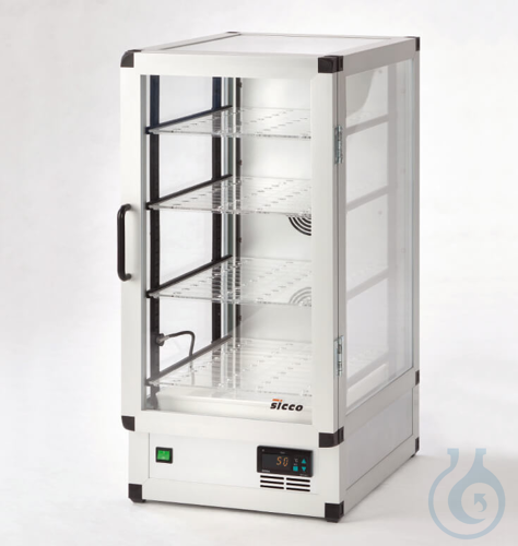SICCO Star-Thermo Desiccator, B 310 x H 630 x T 420 mm transparent, 2-pane insul