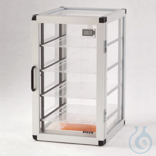 SICCO Star-Desiccator, B 310 x H 525 x T 375 mm ACRYLIC/ALUMINIUM, with: elastic