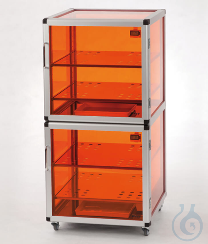 SICCO Maxi 2-Desiccator Protect, B 560 mm x H 1150 mm x T 580 mm orange ACRYLIC/