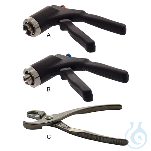 Hand crimper for 11 mm caps