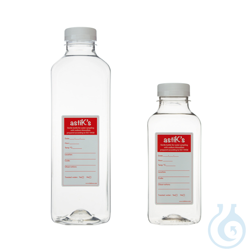 Watermonsterfles, PET, steriel, zonder thiosulfaat, 500 ml, 90 stuks