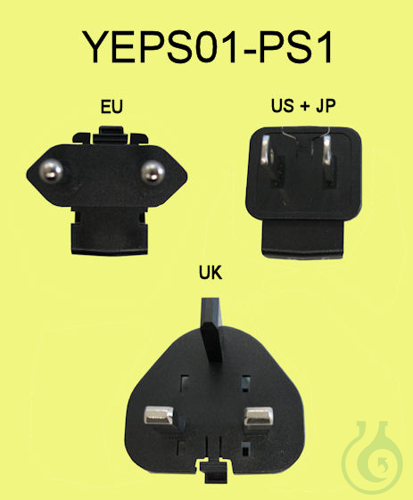 Ensemble d'adaptateurs secteur AC enfichables US/JP, EU & UK, Sartorius, art. YEPS01PS1