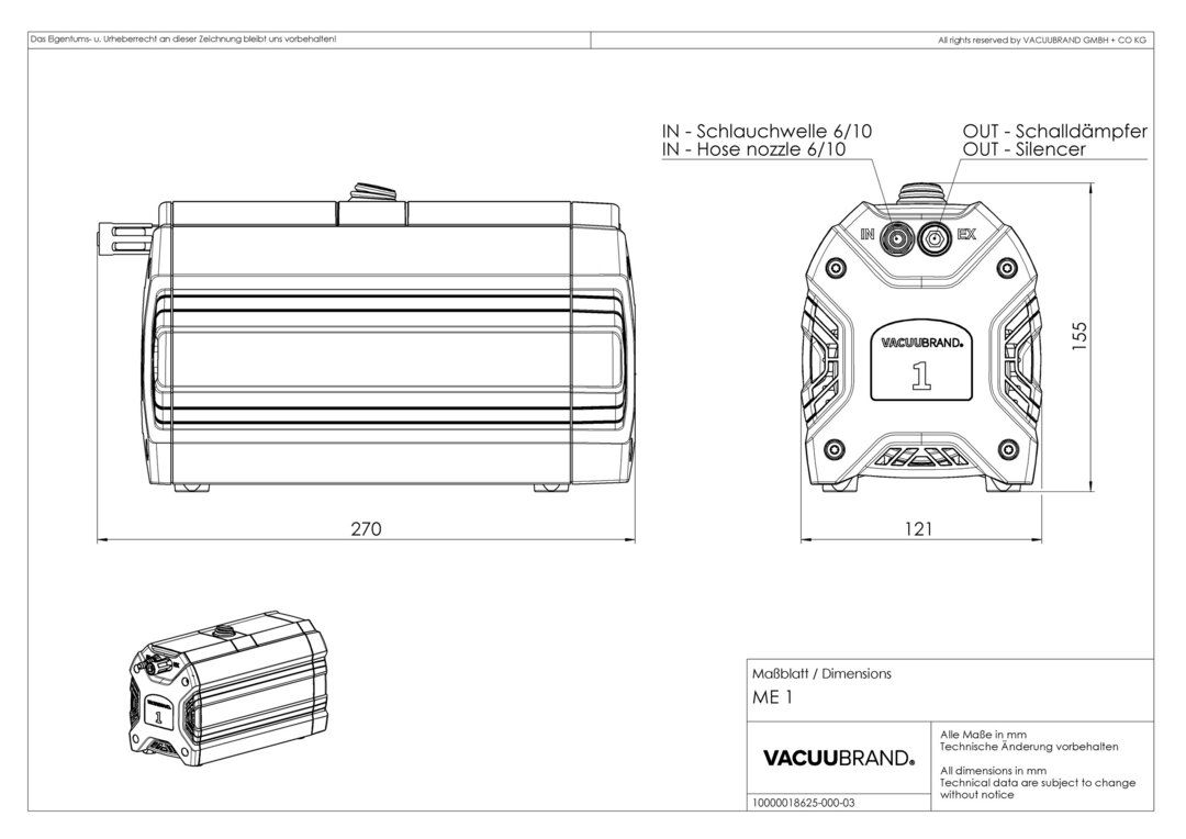 ME 1, CH/CN dimensions