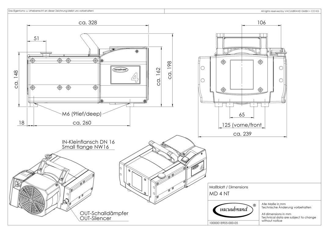 MD 4 NT, CN dimensions