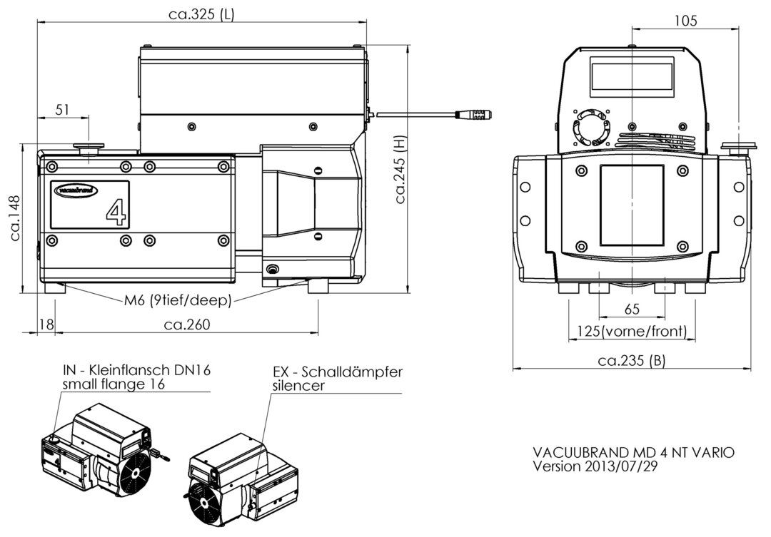 MD 4 VARIO select, CH dimensions