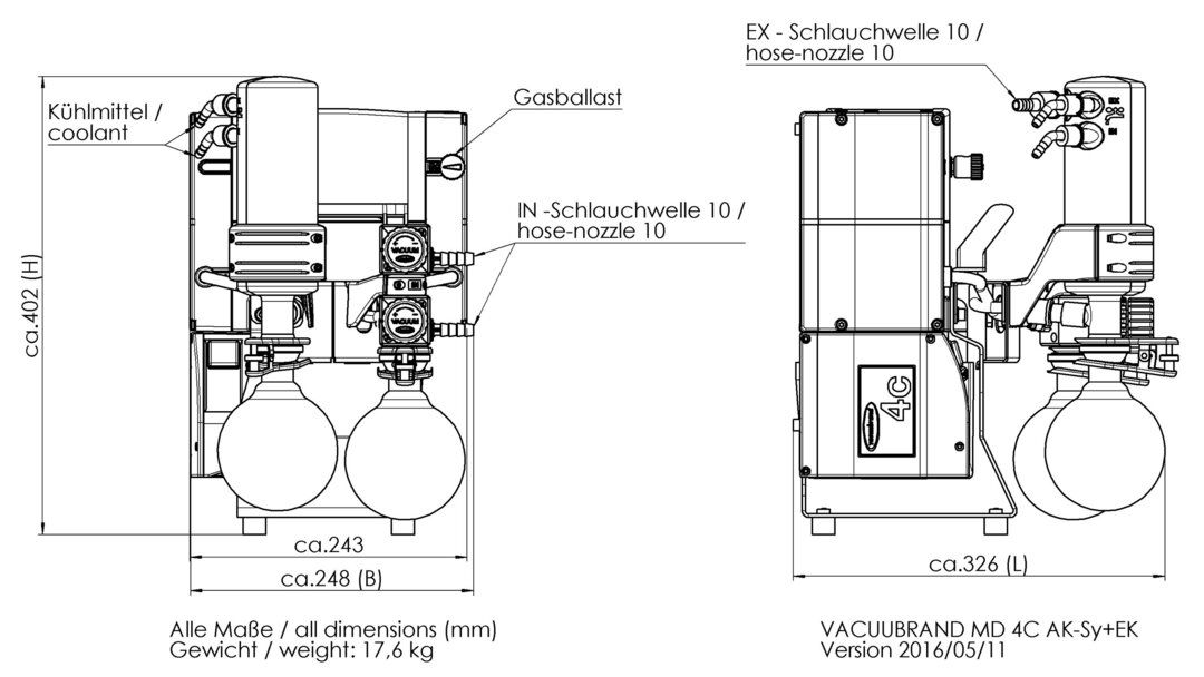 MD 4C NT SYNCHRO +AK+EK, UK/IN dimensions