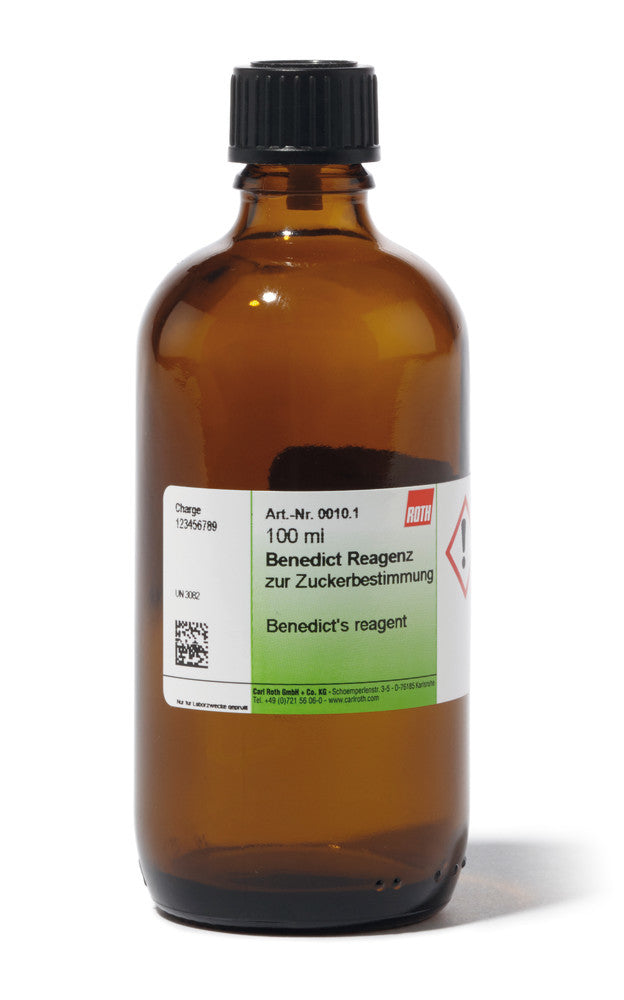 Benedict's reagent, for sugar determination, 100 ml, dropp. bottle - Luminix Health