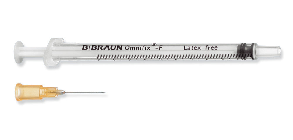 Disposible syringes Omnifix®-F, PP/PS, sterile, needle 25 G x 5/8 inch, 1 ml - Luminix Health