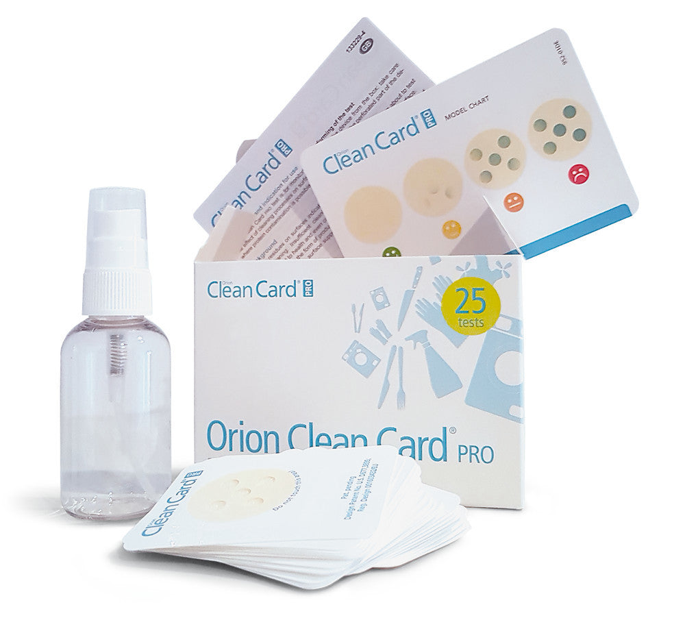 Orion Clean Card® PRO Starter Kit, for hygiene control, 1 kit, cardboard - Luminix Health