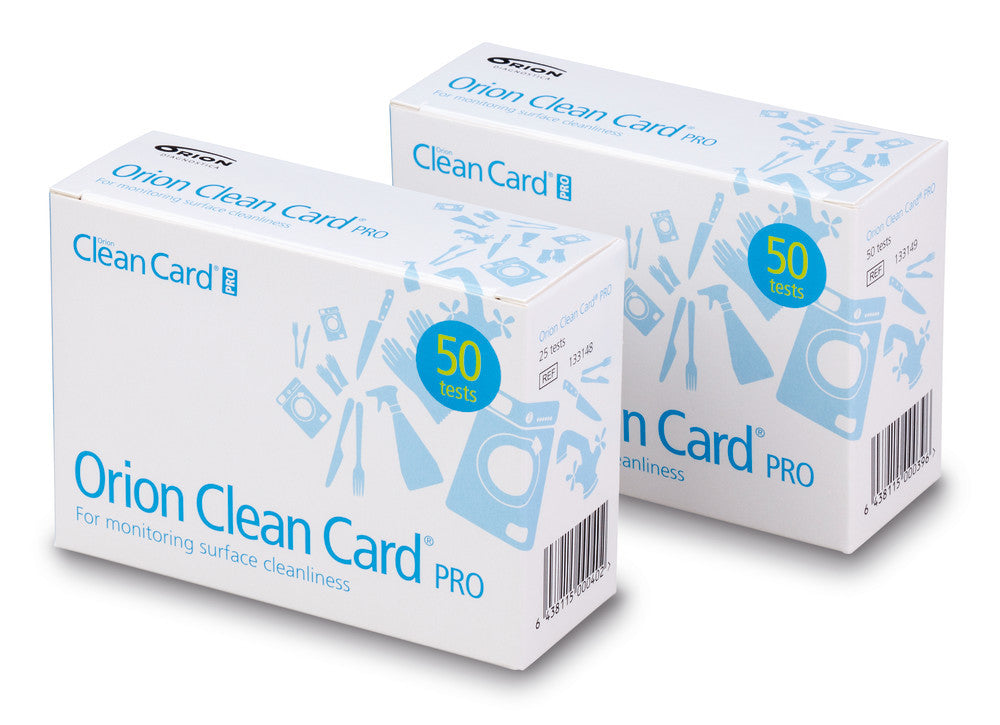 Orion Clean Card® PRO Pack, for hygiene control, 1 set, cardboard - Luminix Health