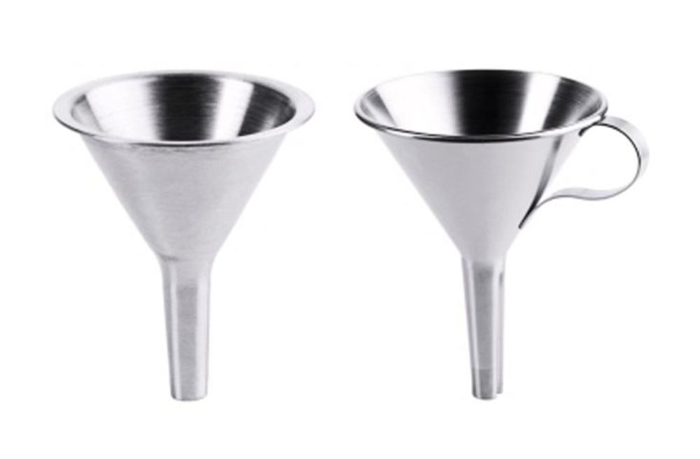 Rotilabo® lab. funnel, stain. steel 18/8, Ø outlet 23 mm, top outer Ø 210 mm - Luminix Health