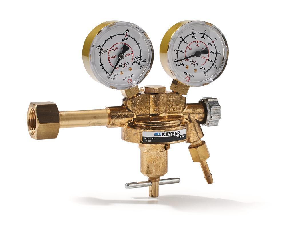 Bottle pressure regulator, one stage, brass, type of gas nitrogen, 1 unit(s) - Luminix Health
