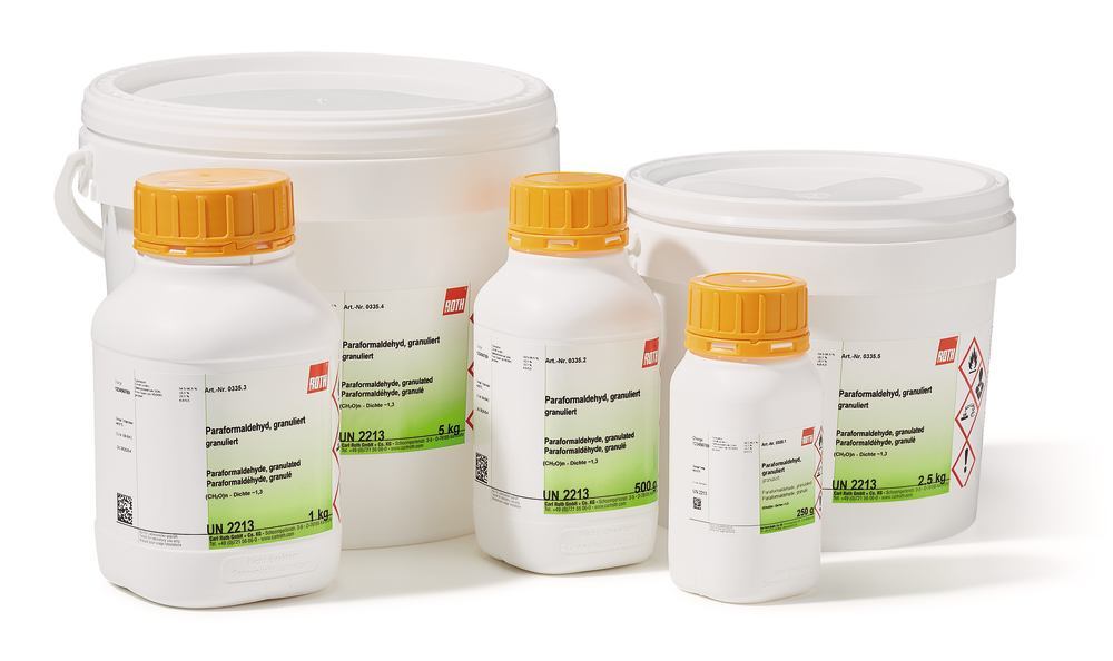 Paraformaldehyde, granulated, granulated, 250 g, plastic - Luminix Health