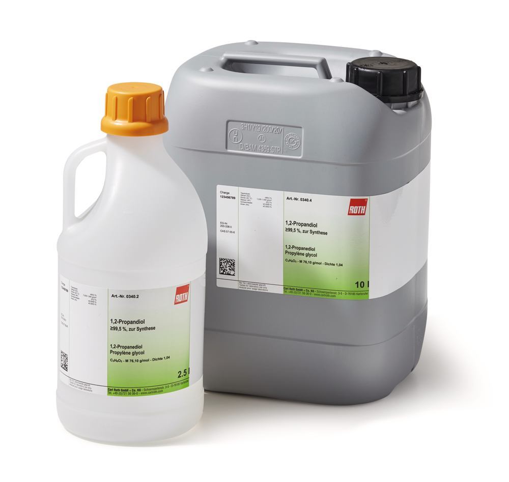 1,2-Propanediol, min. 99,5 %, for synthesis, 1 l, plastic - Luminix Health