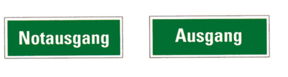 Rescue sign, Notausgang, only in german, 1 unit(s) - Luminix Health