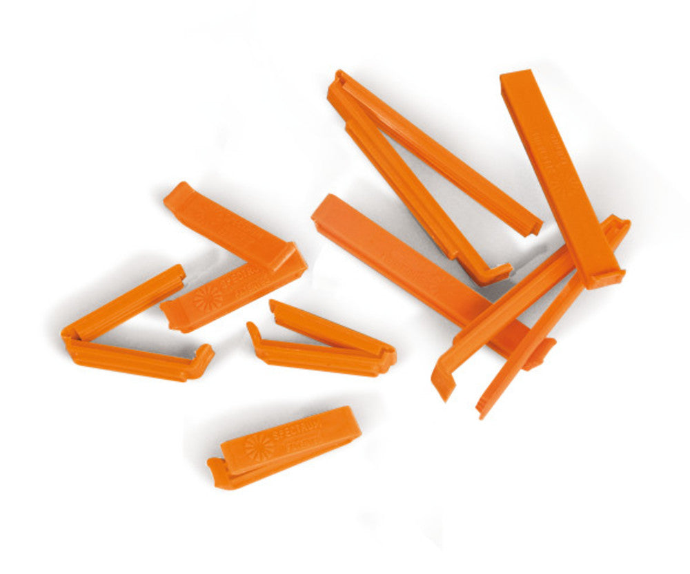 Spectra/Por® standard clips orange, PP, snap length 55 mm, 10 unit(s) - Luminix Health