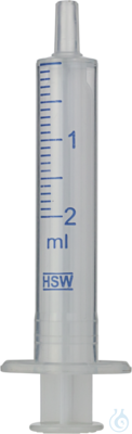 Image of Disposable syringe, Luer tip, 2 mL - Luminix Health