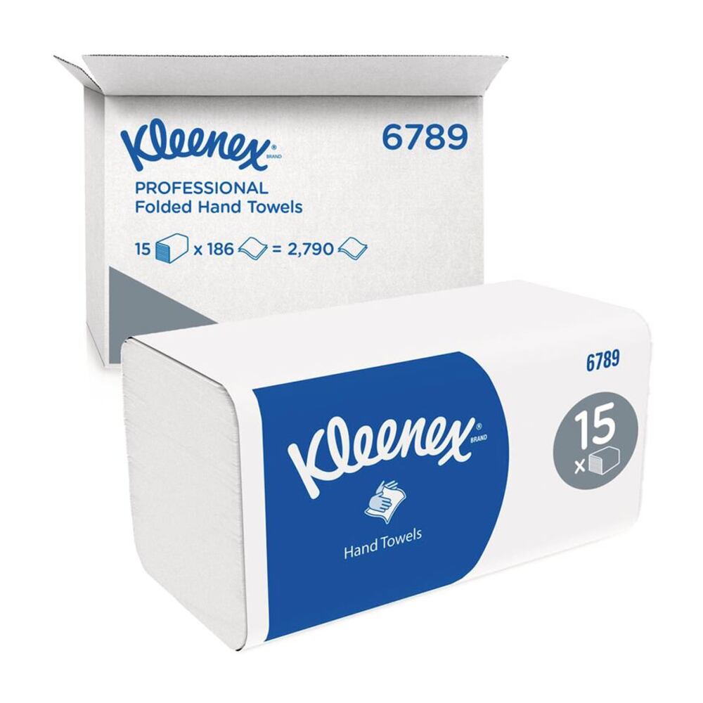 KLEENEX® ULTRA hand towels, Type 6789, white, 2-ply, 215 x 215 mm, 2790 sheet(s) - Luminix Health