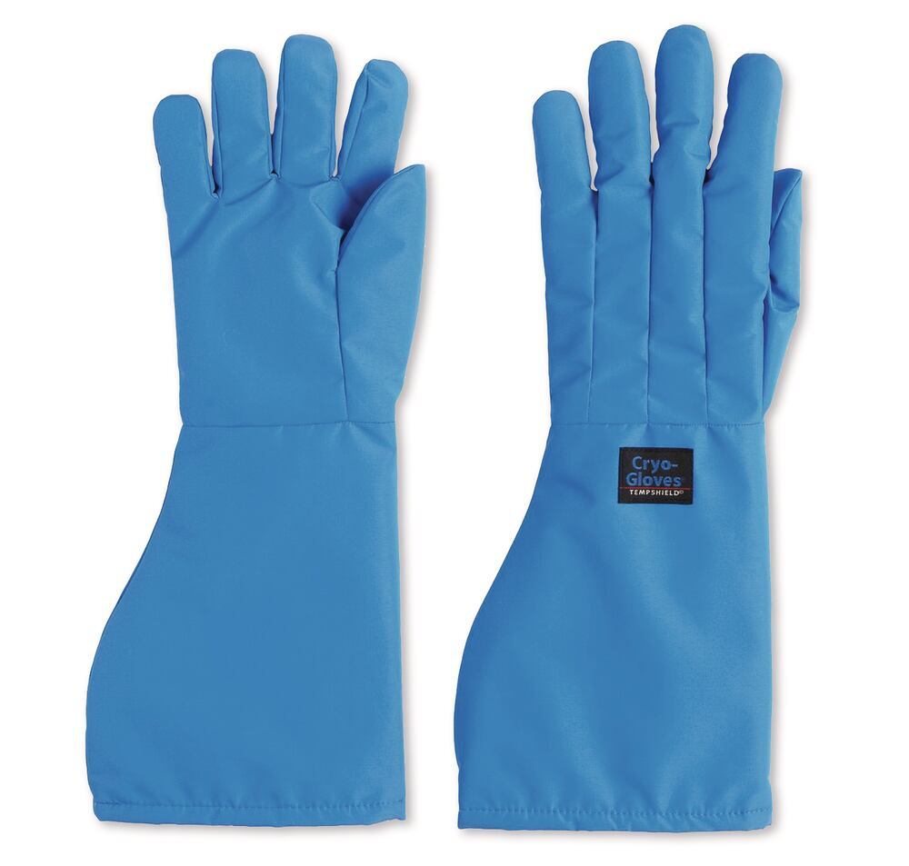 Cryo-Gloves® thermal protection gloves, With cuff, elbow length, blue, S size - Luminix Health