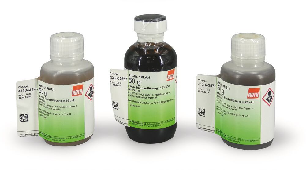 Silver Standard Solution, in 75 cSt Hydrocarbon Oil ROTI®Star, 50 g, plastic - Luminix Health