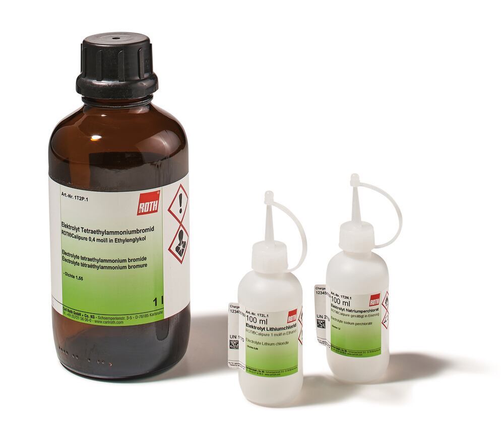 Electrolyte Lithium chloride, ROTI®Calipure 1 mol/l in ethanol, 100 ml - Luminix Health