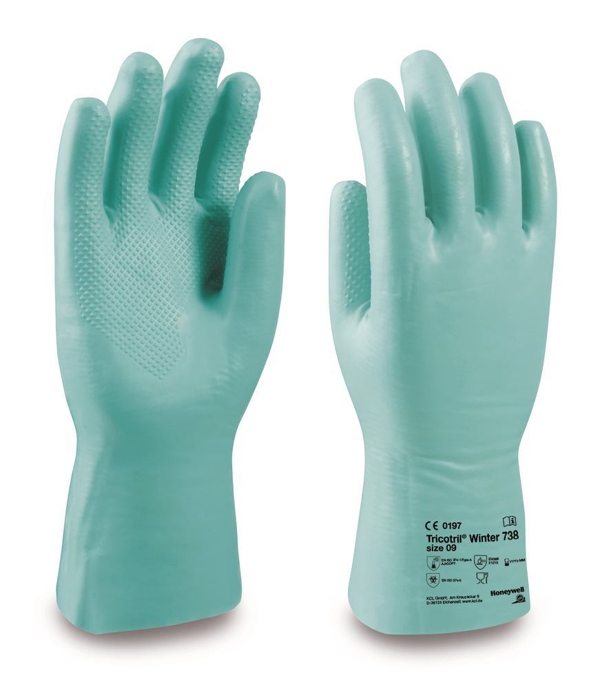 Nitrile gloves Tricotril® Winter 738, size 9, 20 pair - Luminix Health