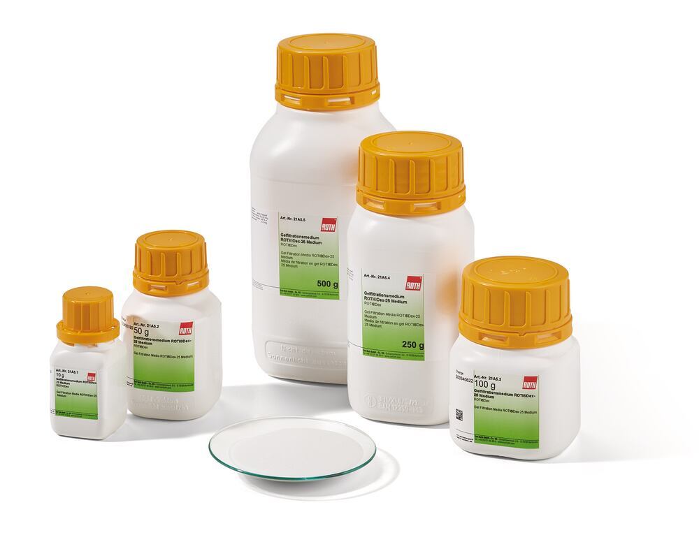 Gel Filtration Media, ROTI®Dex-25 Medium, 10 g, plastic - Luminix Health