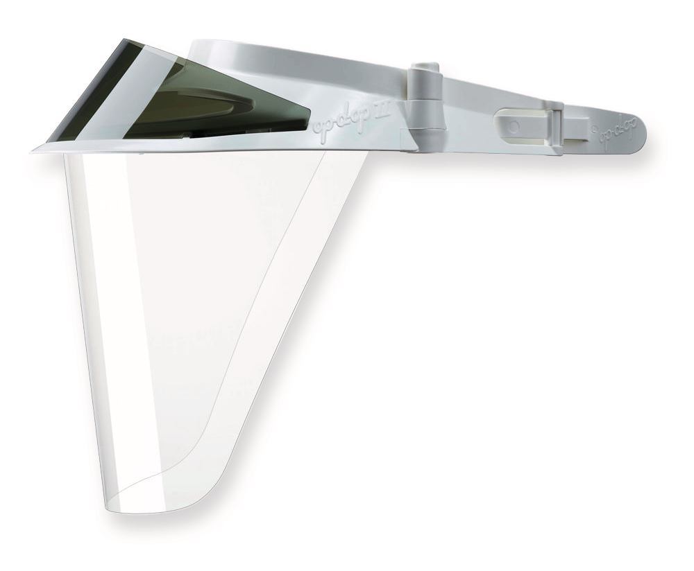 Op-d-op II face visor, white, incl. 3 face shields, 1 unit(s) - Luminix Health