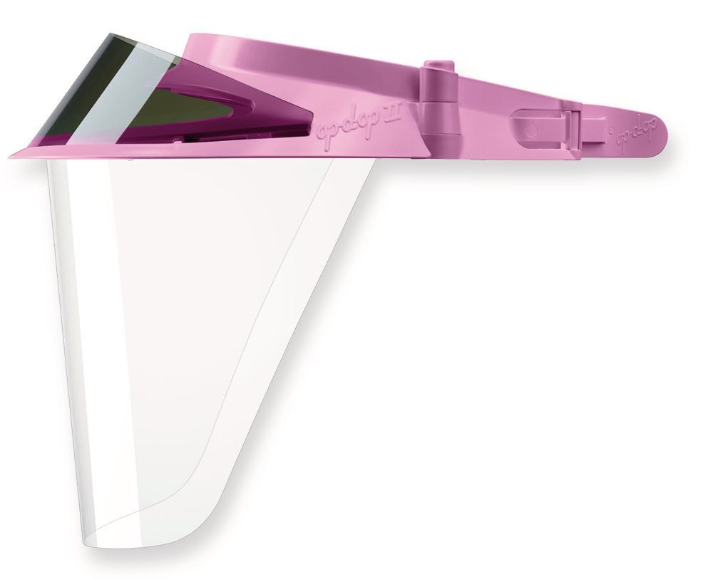 Op-d-op II face visor, pink, incl. 3 face shields, 1 unit(s) - Luminix Health