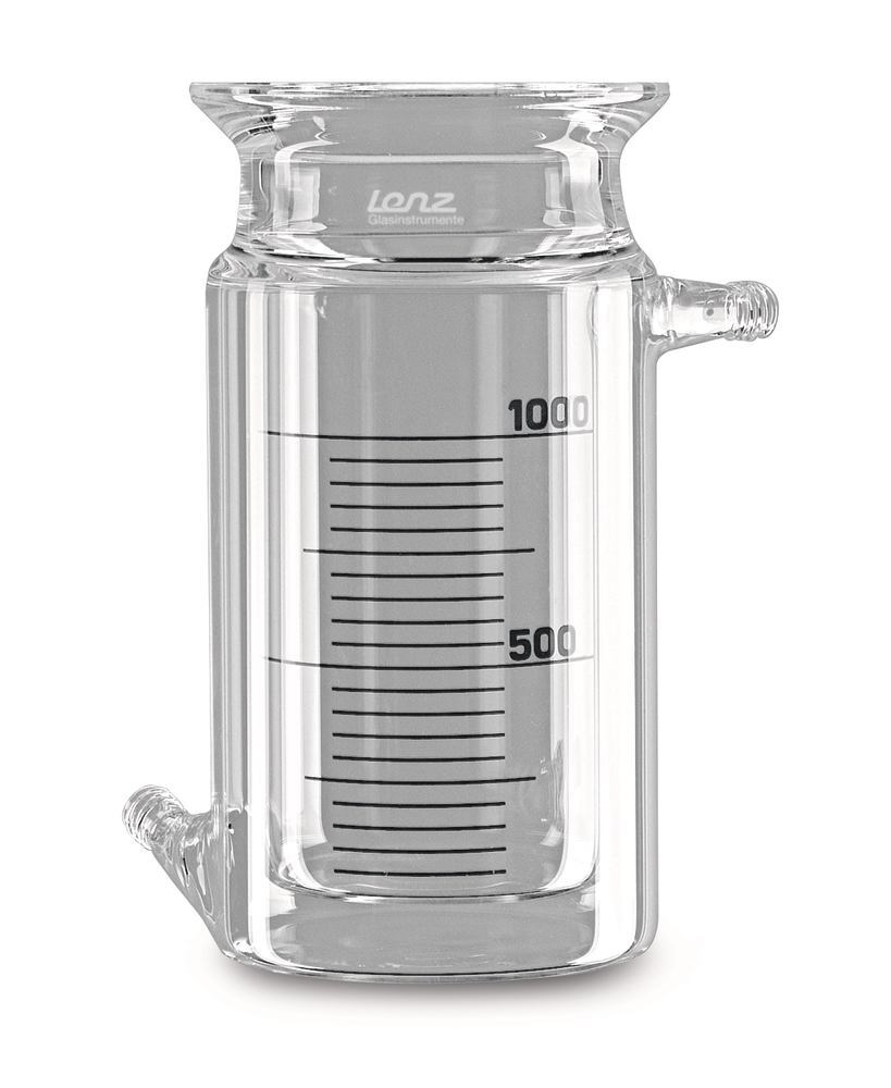 Flat flange reaction vial, cylindrical, graduated - Luminix Health