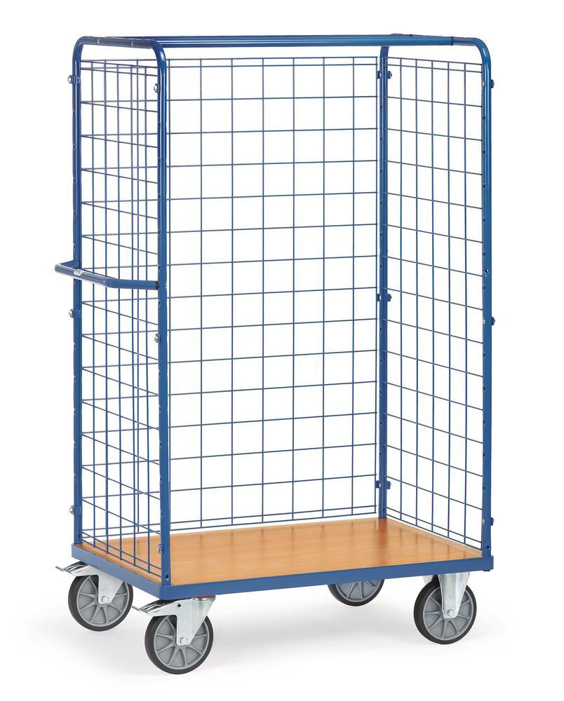 Image of Platform trolley with high mesh panels