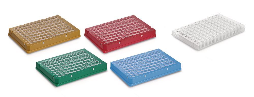 Rigid frame 96 well PCR plate, Low, frosted, whole frame, 50 unit(s) - Luminix Health