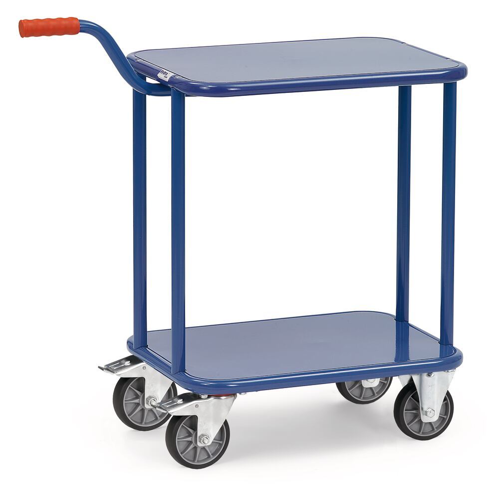 Shelf trolley with handle, Steel, 860 x 450 x 875 mm, 1 unit(s) - Luminix Health