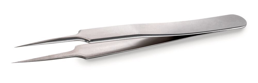 ROTILABO® precision tweezers, Straight SA type 5, L 110 mm, SS 0.06 mm - Luminix Health