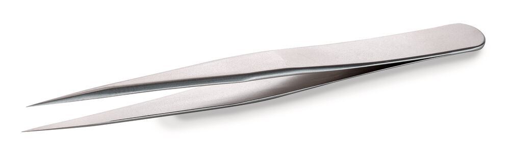 ROTILABO® precision tweezers, Straight SA type 3C, L 110 mm SS 0.12 mm - Luminix Health