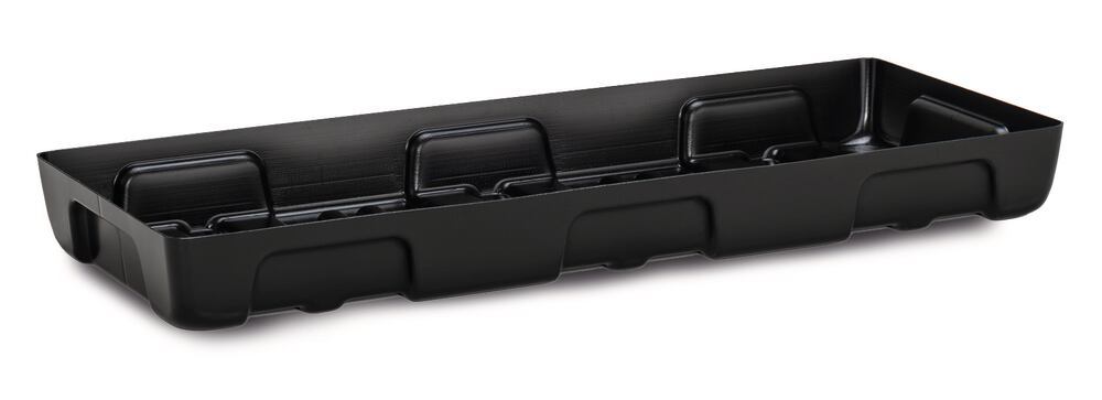 Shelf collecting tray for small drums, PE, 100x40 cm, retention capacity 21 l - Luminix Health