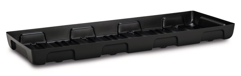 Shelf collecting tray for small drums, PE, 130x50 cm, retention capacity 36 l - Luminix Health