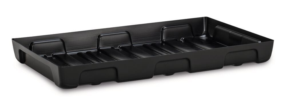 Shelf collecting tray for small drums, PE, 100x60 cm, retention capacity 33 l - Luminix Health