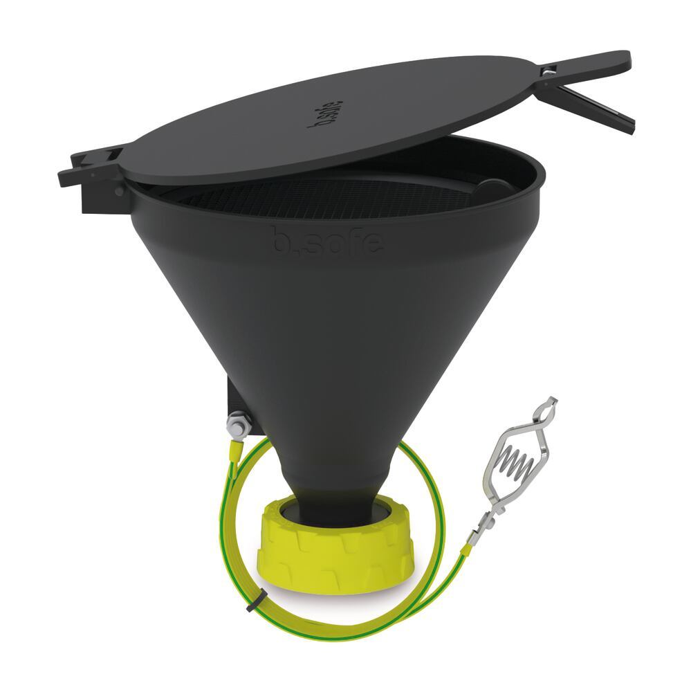b.safe 180 PE-EX safety funnels, GL 45, with sieve and lid, 1 unit(s) - Luminix Health
