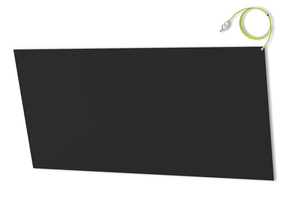b.safe antistatic mat, 1200 x 600 mm, Black, incl. cable (1.5 m) and clamp - Luminix Health