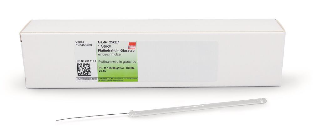 Platinum wire in glass rod, melted down, 1 unit(s), cardboard - Luminix Health