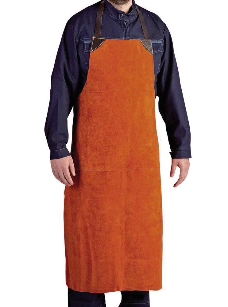 Split cowhide work apron, heat resistant, L 110 x W 70 cm, 1 unit(s) - Luminix Health