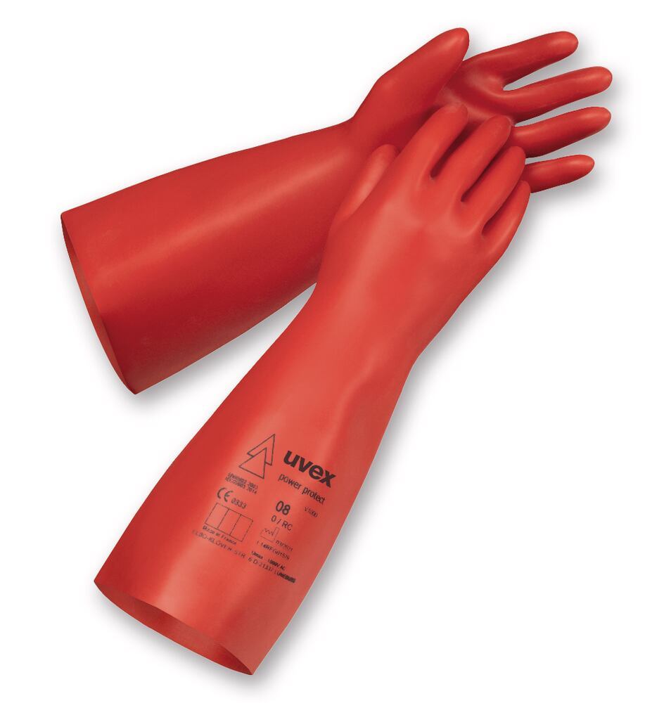 Protective gloves for electricians, uvex power protect V1000 size 10, 1 pair - Luminix Health